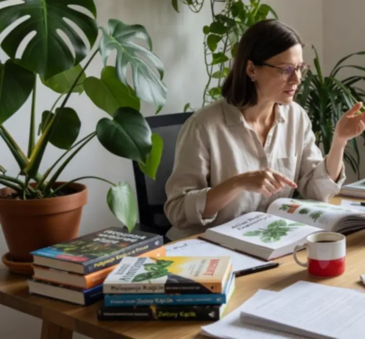 Zespół redakcyjny Green Plant Tips w otoczeniu roślin