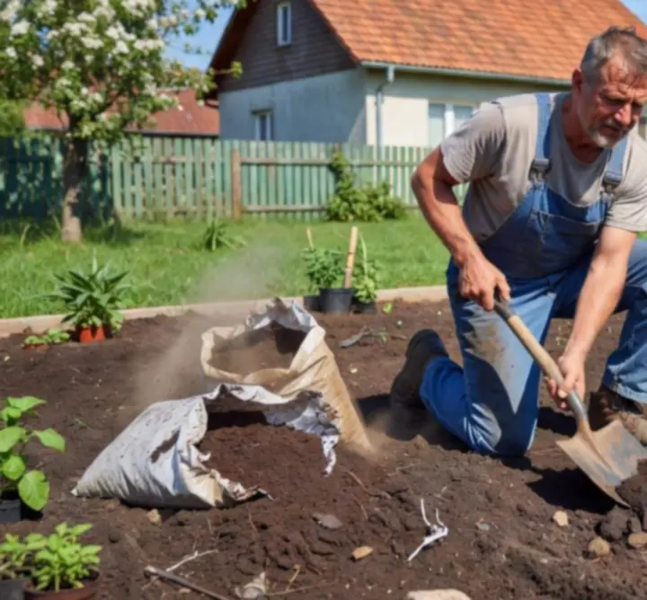 Etapy zakładania ogrodu – przygotowany teren z wytyczonymi rabatami